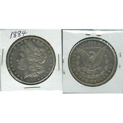 1884 MORGAN SILVER DOLLAR.