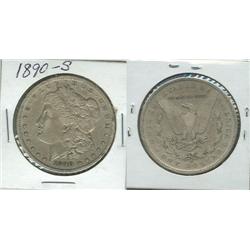 1890 S MORGAN SILVER DOLLAR.