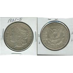 1887 MORGAN SILVER DOLLAR.