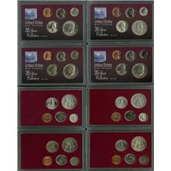 35 years of US coin sets 1963-97; 35 sets in attractive case Cent - Half per year where issued,compl