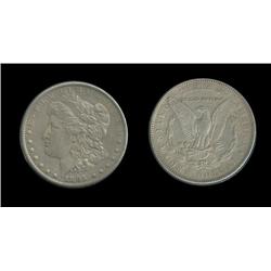 1891-CC Morgan Dollar  XF/AU detail; Tough CC Morgan great start
