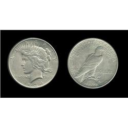 1934-D Peace Dollar Choice AU; Crisp color, retail $60