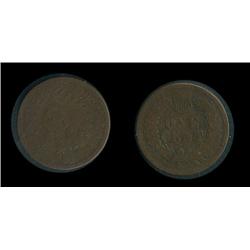 1868 Indian cent Good; Tough date, trends $40
