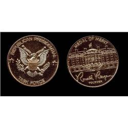 Republican Presidential task force medal of merit; In display box - Reagan era