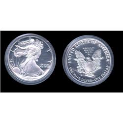 1989-S Proof silver eagle; In capsule