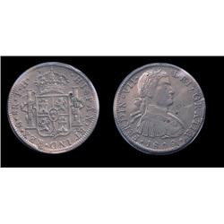 Mexico 1809/8 8 reales Nice; Tiny drill mk rev, w/chopmarks Great detail!!!