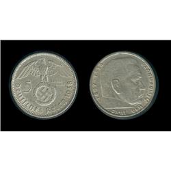 Germany 1938A 5 mark silver AU; An even nicer coin!