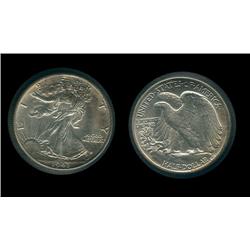 1943 Walking Liberty Half Choice BU; Beauty, nice toning!