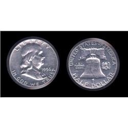 1956 Franklin Half Proof; Lightly impaired but still attractive, starts cheap!