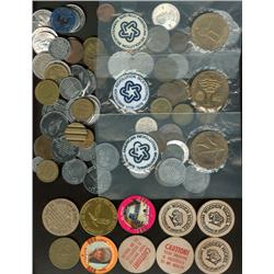 Bag of assorted exonumia; Some duplication, finds possible
