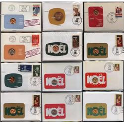 Lot of 7 encased covers, mostly 1960's era; Unusual special issue by the 99 coin co., Numismatic and