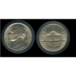 1944-D Wartime Nickel Very Choice-Gem BU; Beautiful 5 1/2 steps, bright!