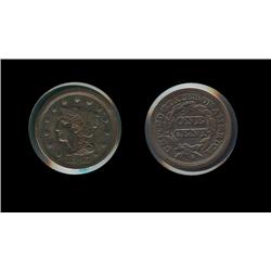 1847 Large Cent. XF+. Great details