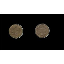 1857 Flying Eagle Penny. XF+. Great details