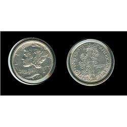 1919d Mercury Dime. XF+.