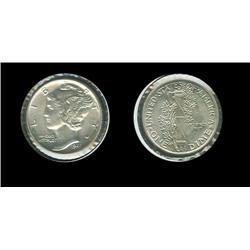 1941 Mercury Dime. MS-63 Full bands. Stunning coin