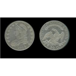 1824 Capped Bust Half Dollar. XF. Bright