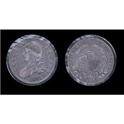 1831 Capped Bust Half Dollar Error. XF+/AU. 10* rotated right. Nice