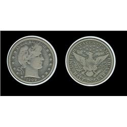 1909 Barber Half Dollar. VF. Nice Details