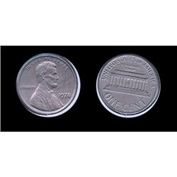 1978 Lincoln Penny Error. AU. (Some obverse scratches) non copper surface