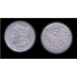 1893 Morgan Silver Dollar in airtite. XF. Key date (378,000)