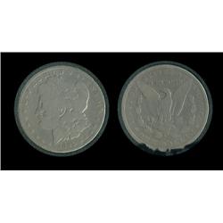 1895o Morgan Silver Dollar in airtite. G. (small obverse bump) Hot
