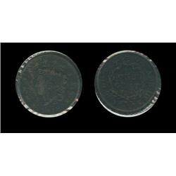 1919 Large Cent in 2x2. AU details. Slight/Moderate porosity. Excellent details on this dark tone be