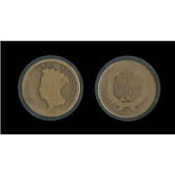 1856 $3 INDIAN HEAD GOLD PIECE