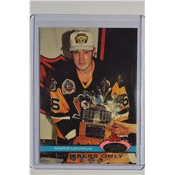 1991 Stadium Club Members Only #48 Mario Lemieux/Lemieux Takes 3rd/Ross Trophy