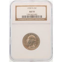 1932-S Washington Quarter Coin NGC AU55