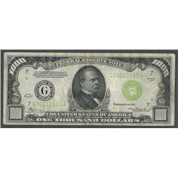 1934 $1000 Federal Reserve Note Chicago