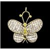 7.00 ctw Diamond Butterfly Pendant - 18KT Yellow Gold