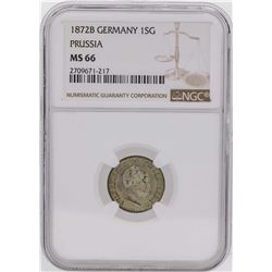 1872B Germany 1 Silber Groschen Prussia Coin NGC MS66