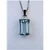 Image 2 : 19CAI-5 AQUAMARINE  DIAMOND PENDANT