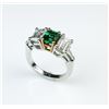 Image 2 : 19CAI-2 ZAMBIAN EMERALD  DIAMOND RING