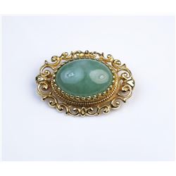 19CAI-54 JADE BROOCH