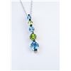 Image 1 : 19CAI-55 BLUE TOPAZ  PERIDOT PENDANT