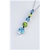 Image 2 : 19CAI-55 BLUE TOPAZ  PERIDOT PENDANT