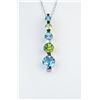 Image 3 : 19CAI-55 BLUE TOPAZ  PERIDOT PENDANT