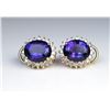 Image 2 : 19CAI-20 AMETHYST  DIAMOND EARRINGS
