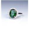 Image 2 : 19CAI-24 TSAVORITE GARNET  DIAMOND RING