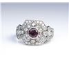 Image 2 : 19CAI-45 PURPLE SAPPHIRE  DIAMOND RING