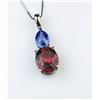 Image 2 : 19CAI-60 PINK TOURMALINE  TANZANITE PENDANT