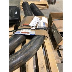 Pallet of 2 - 6" heavy wall 90 degree elbows, second pallet underneath of pipe frames