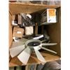 Image 1 : 7 boxes of cat growser nuts and bolts, fan blade, misc filters and 3 foot long pump shaft