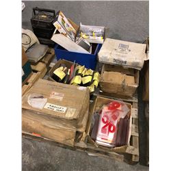 Pallet of portable sign letters plus misc.