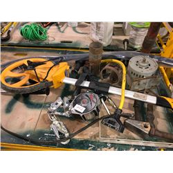 Rebel personal security lanyard, various clamps, bolts with a small motor, plastic ties, Westward di