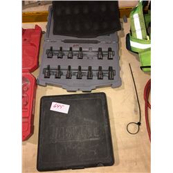 Misc. tools, 2 Jobmate socket sets, Milwaukee hole saw bits