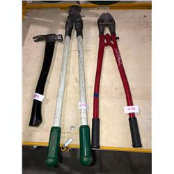 Milwaukee HD Bolt Cutter, Greenlee HD Bolt Cutter & hammer