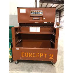Jobox extra large mobile tool lockbox hydraulic door